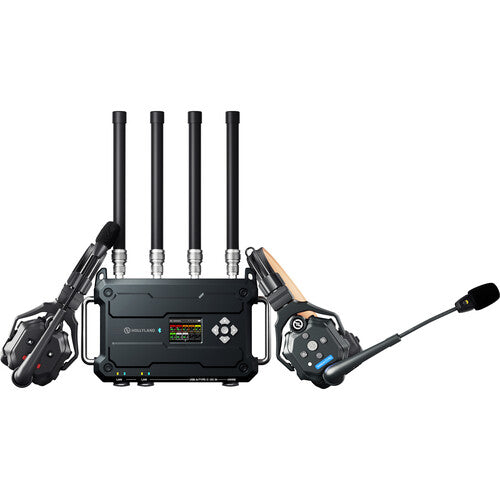 Hollyland Solidcom C1 Pro Roaming Hub 20S Full-Duplex Wireless Intercom System with 20 Single-Ear Headsets