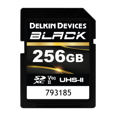 Delkin 256GB BLACK SD UHS-II V90 Memory Card