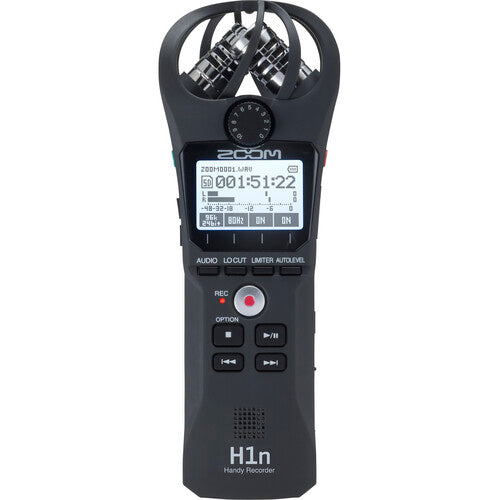Zoom H1n-VP Portable Handy Recorder with Windscreen, AC Adapter, USB Cable & Case (Black) Zoom Audio Recorder