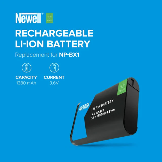 Newell NP-BX1 PLUS Li-Ion Camera Battery Pack for Sony Cameras