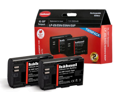 HAHNEL-E6P Battery Twin pack for Canon 7.2V 2000mah