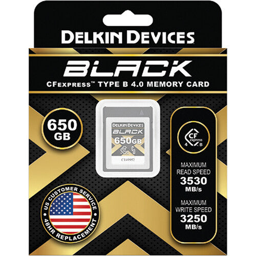 Delkin 650GB CF Express BLACK Type B 4.0