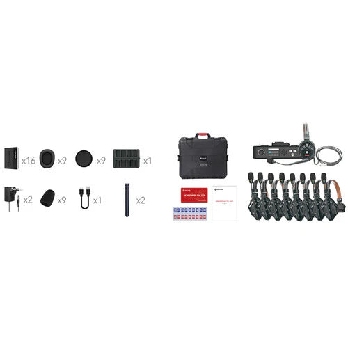 Hollyland Solidcom C1 Pro-Hub8S ENC 9-Person Full-Duplex Wireless Intercom System with Hub