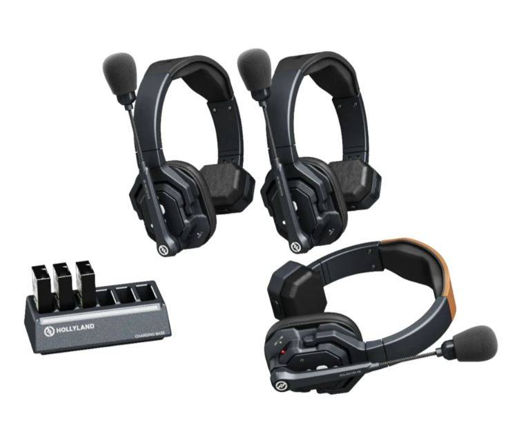 HOLLYLAND Solidcom SE-3S 3-Person Wireless Headset Intercom System with Noise Cancellation