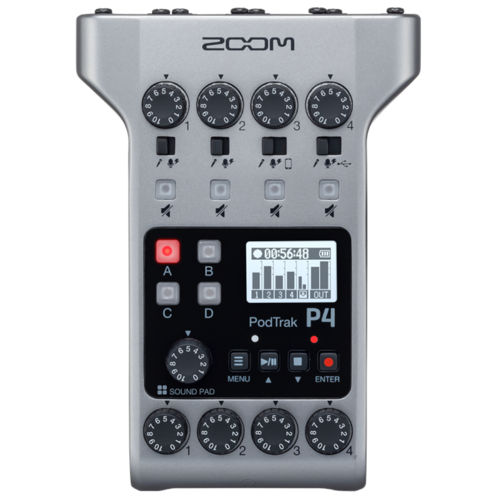 ZOOM PODTRAK 4-TRACK PODCAST RECORDER