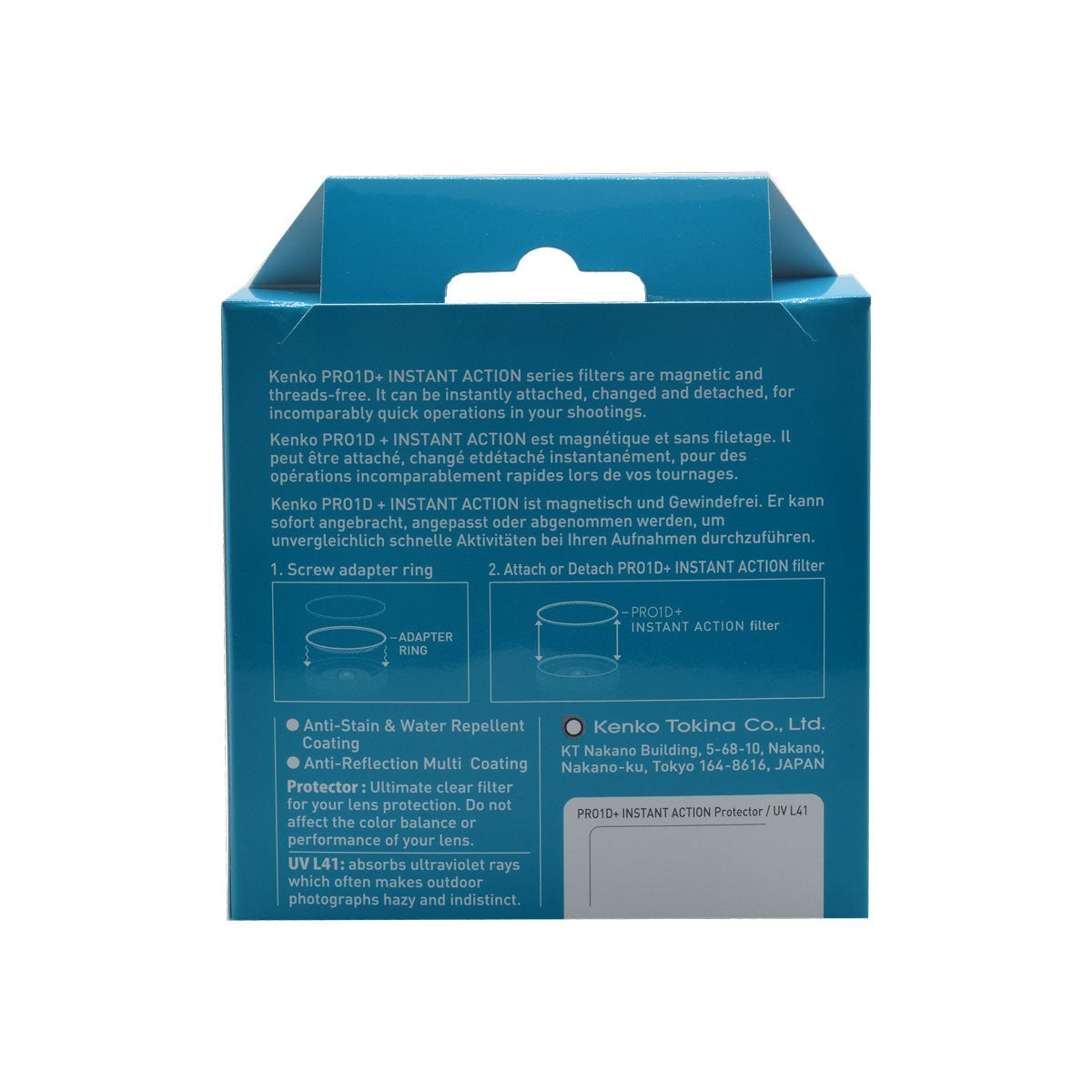 Kenko 67mm PRO1D Instant Action UV L41 S Magnetic filter kit