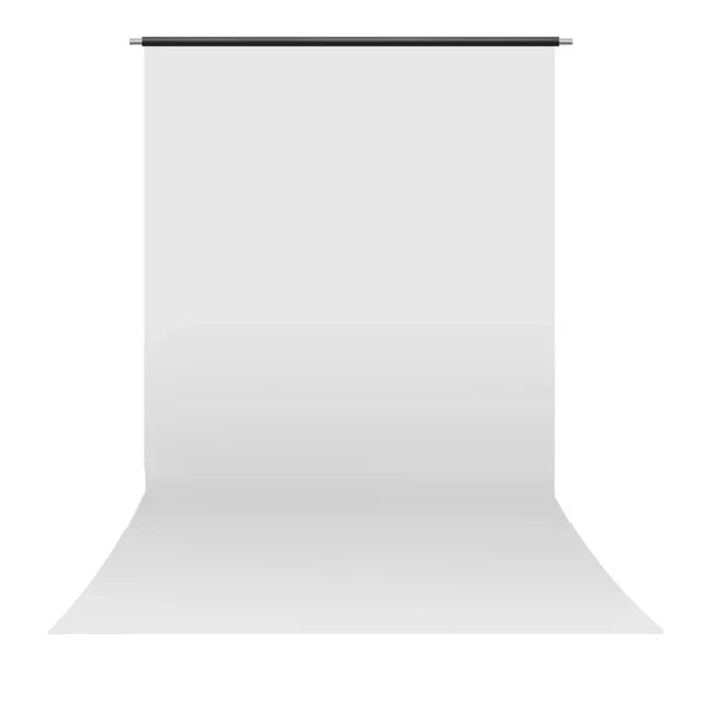 PVC 2.2x3m White Vinyl Backdrop with 40mm Aluminium Crossbar