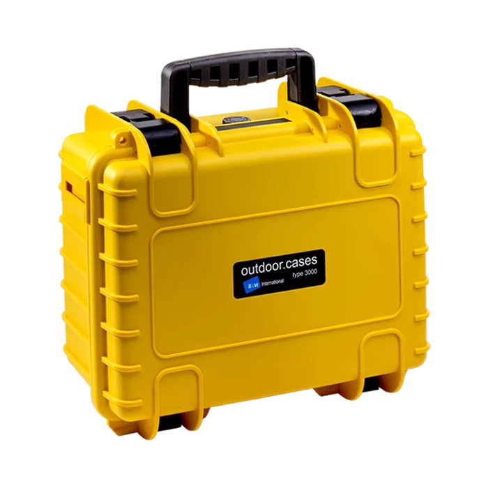 B&W International Type 3000 Hard Case Yellow with Dividers B&W International Hard Case