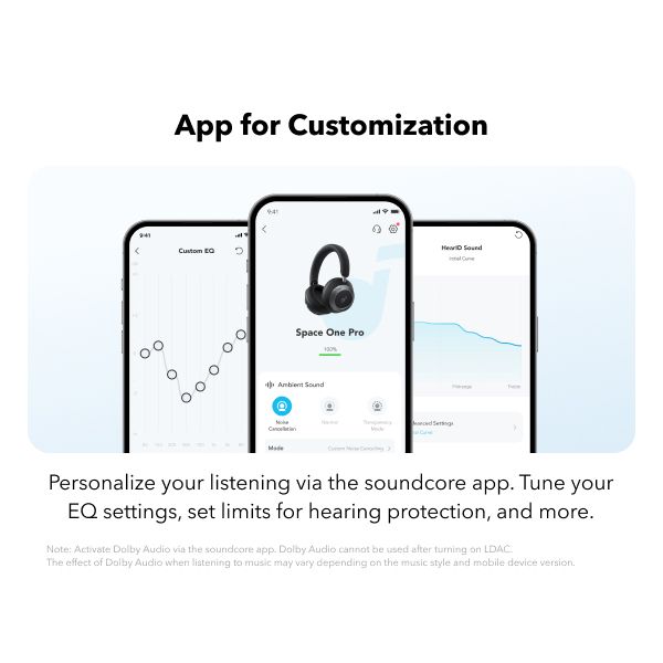 Soundcore Space One Pro Headphones Jet Black