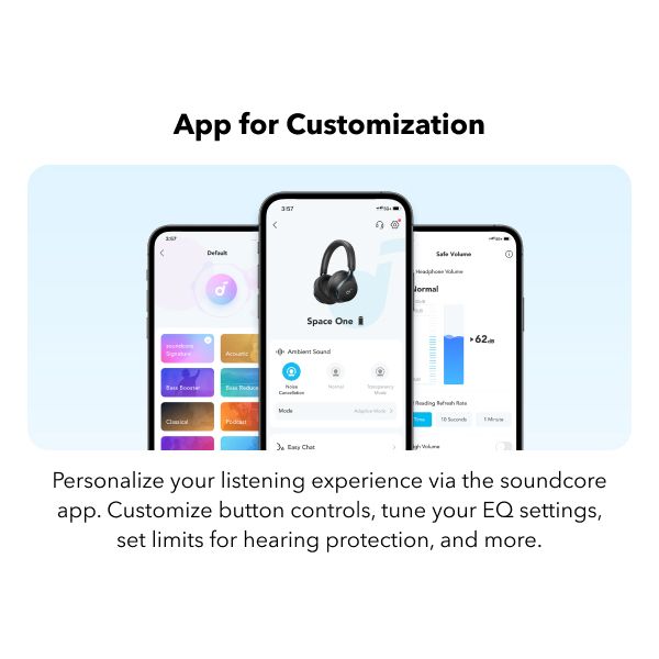 Soundcore Space One Headphones Jet Black