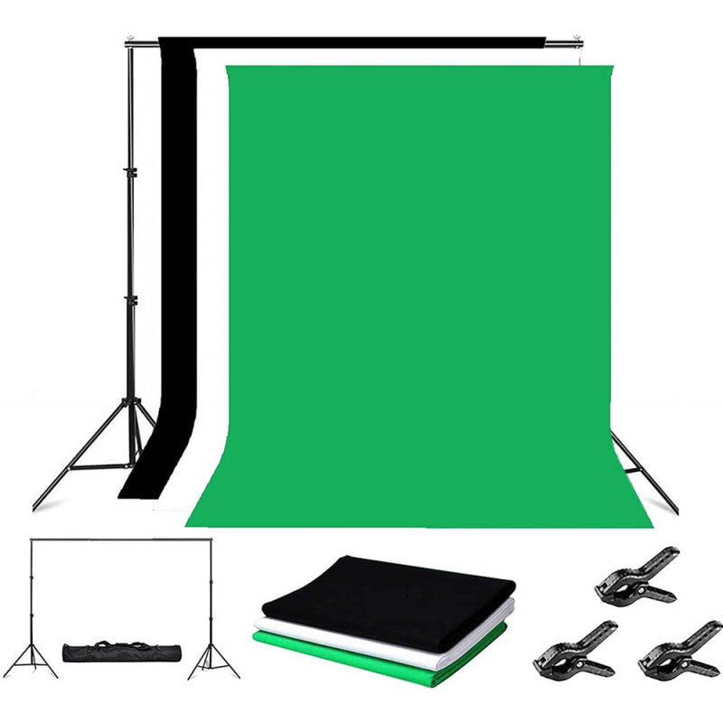 Visico Photography PRO 2,8 X 3m Studio Backdrop Kit 3 X Muslins