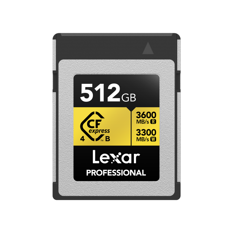 Lexar® 512 GB Professional GOLD CFexpress™ 4.0 Type B Card
