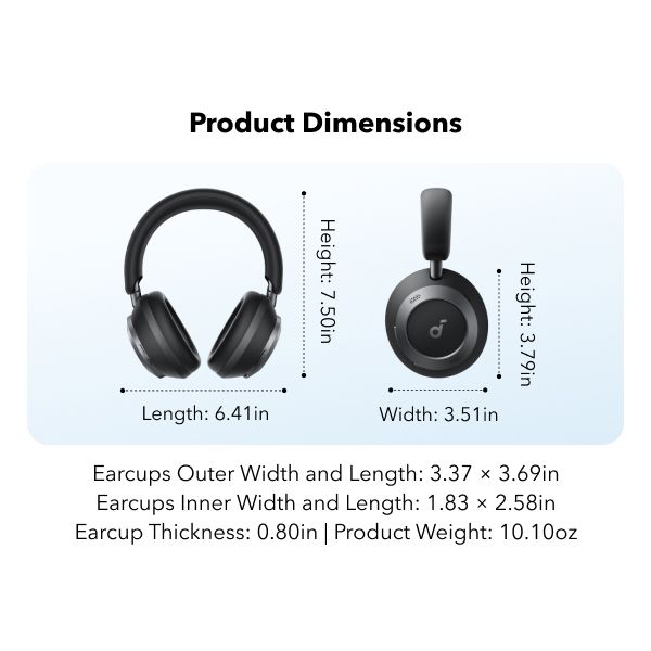 Soundcore Space One Pro Headphones Jet Black