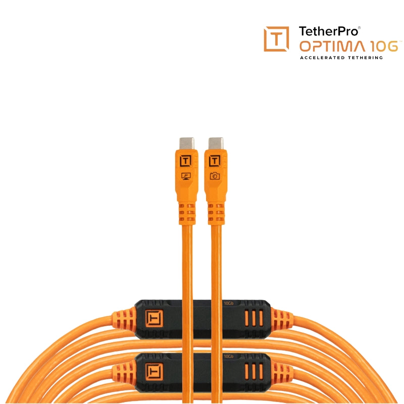 TetherPro Optima 10G 31′ (9.4m) USB-C to USB-C Straight to Straight Cable