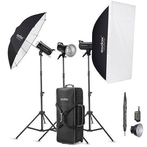 Godox SK400II-V Studio Flash Monolight (3-Light Kit)