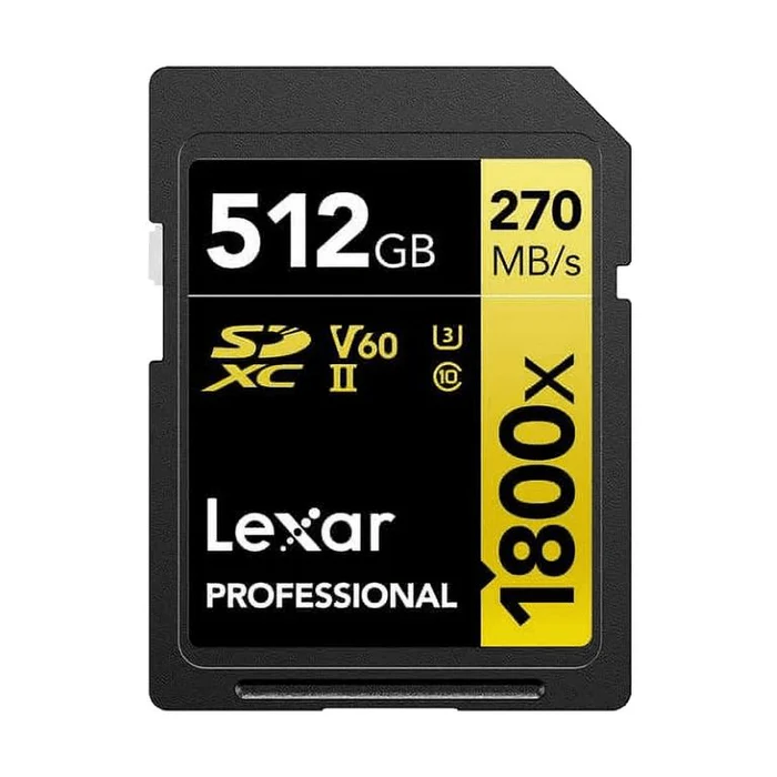 Lexar SD Professional 512GB 1800x SDXC Memory Card