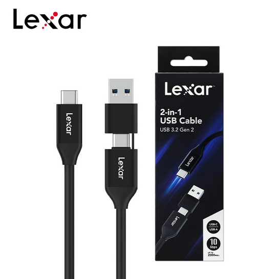 Lexar 2-IN-1 Type-C USB 3.2 Gen 2 Cable Lexar USB Cables