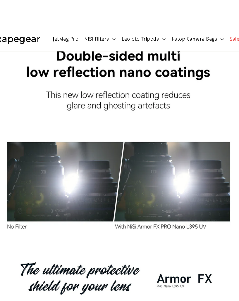 NiSi 82mm Armor Fx Brass UV Filter Ulta Strong