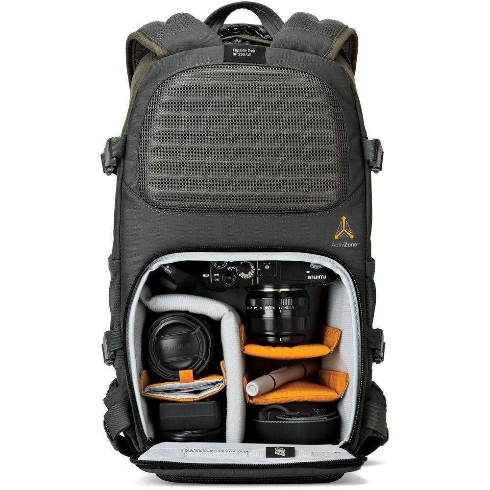 Lowepro Flipside Trek BP 250 AW Backpack Gray/Dark Green Lowepro Bag - BackPack