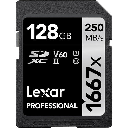 Lexar 128GB Professional 1667x UHS-II SDXC Memory Card Lexar SD Card