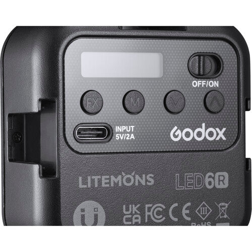 Godox LED6R Litemons RGB Pocket Size LED Video Light Godox Continuous Lighting
