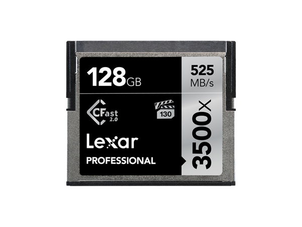 Lexar 128Gb Professional 3500x CFast 2.0 card Lexar XQD and CFast Cards