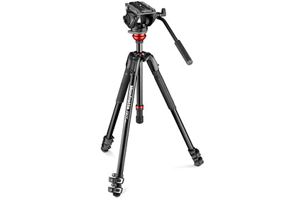 Manfrotto MVK500190XV 500 Fluid Video Head Flat Base + 190X Video Alu Manfrotto Video Tripod Kit