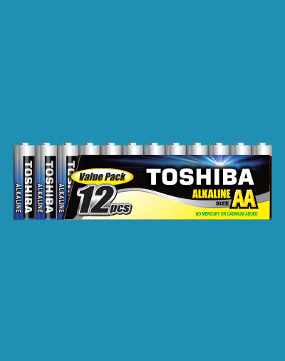 Toshiba High Power Alkaline AA 12 Pack Toshiba Disposable Batteries
