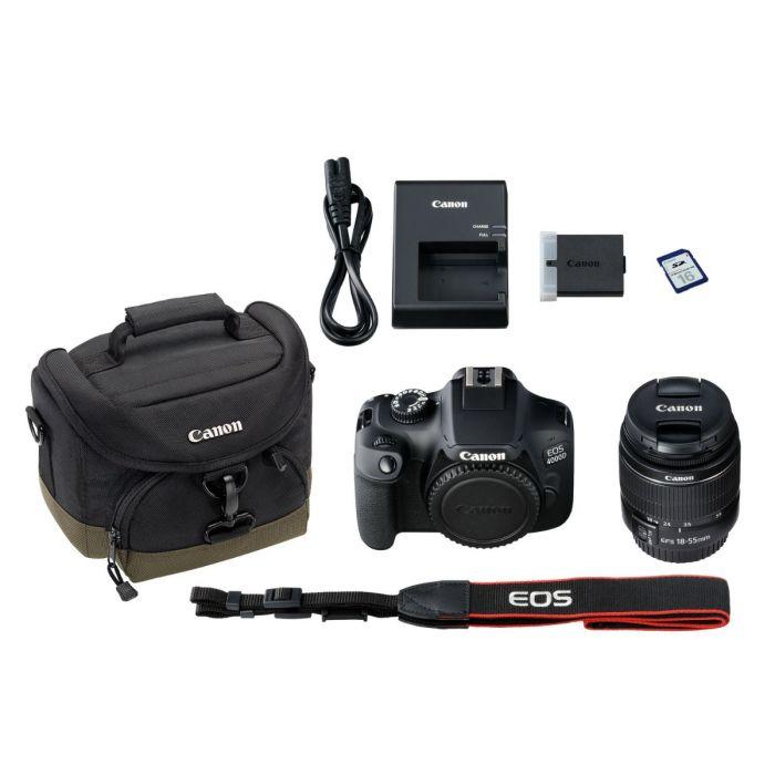 Canon EOS 4000D DSLR Camera with 18-55mm Lens + EOS Bag +  Sandisk Ultra 64GB Card + Cleaning Set and More (International Model)  (Renewed) : Electronics
