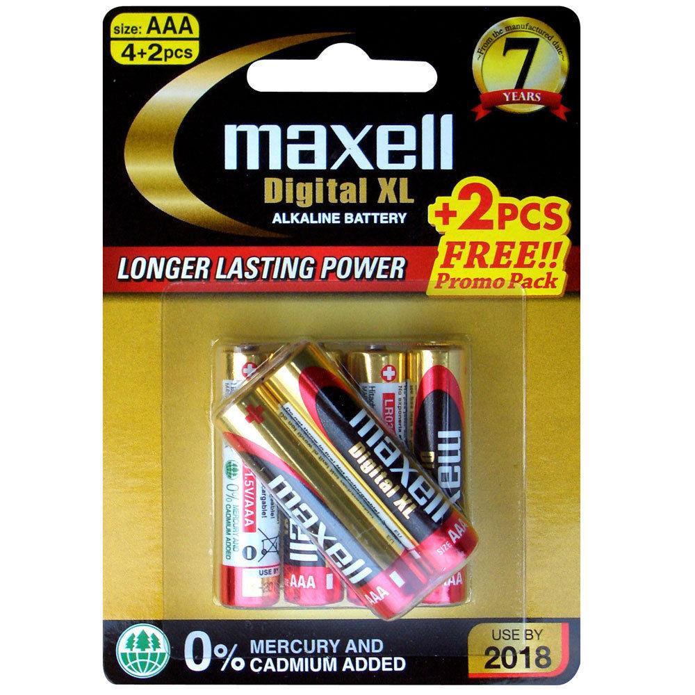 Maxell Digital XL AAA Battery (4+2 Pack) Maxell Disposable Batteries