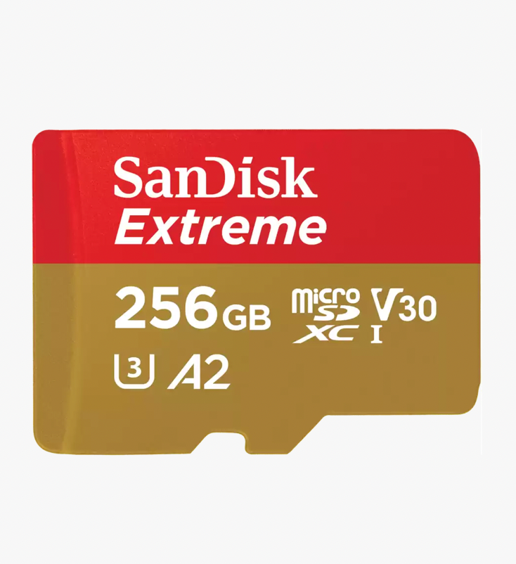 SanDisk Extreme Pro Micro SDXC UHS-I U3 A2 V30 Memory Card (256GB)