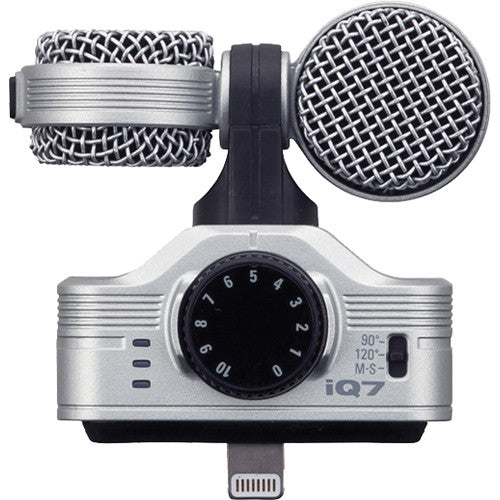 Zoom iQ7 Mid-Side Stereo Microphone for iOS Devices with Lightning Connector Zoom Audio Recorder