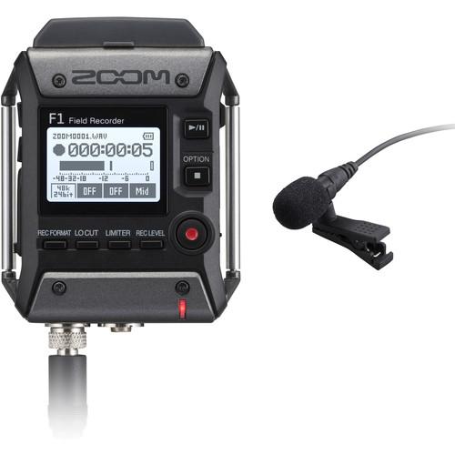 Zoom F1 Field Recorder with Lavalier Microphone Zoom Audio Recorder