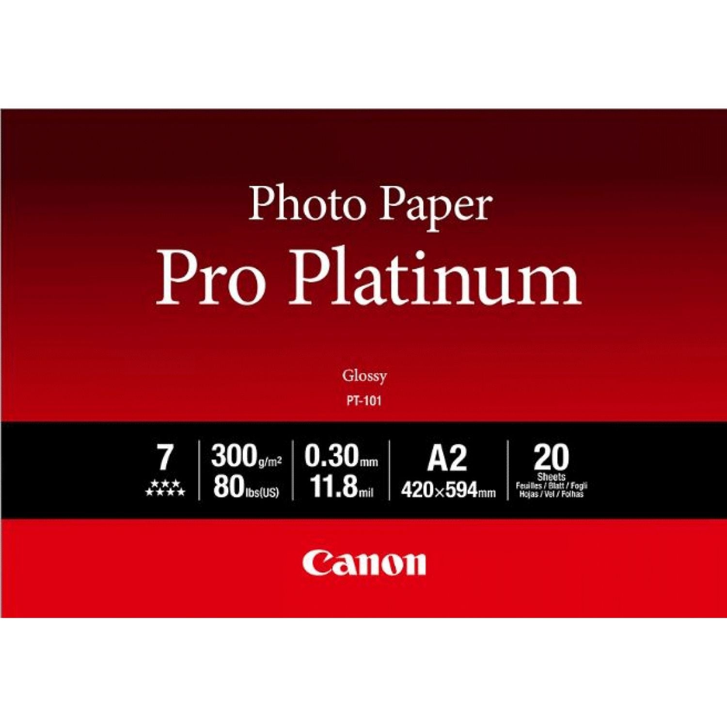 Canon Pro Platinum Paper A2 (20 Sheets) Canon Inkjet Paper