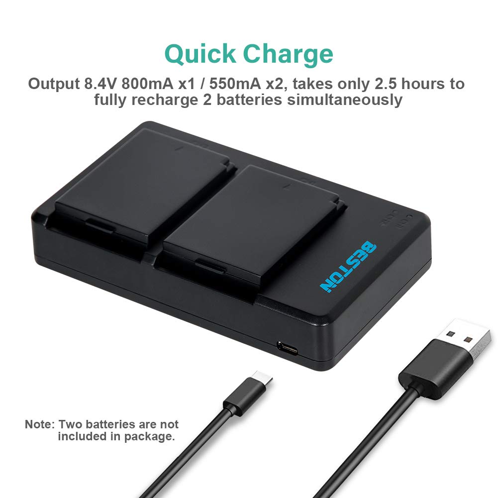 Beston LP-E10 2x Battery pack with charger for Canon Beston Rechargeable Batteries
