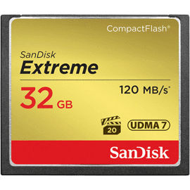 SanDisk 32GB Extreme 120MB/s CompactFlash Memory Card Sandisk Compact Flash Card
