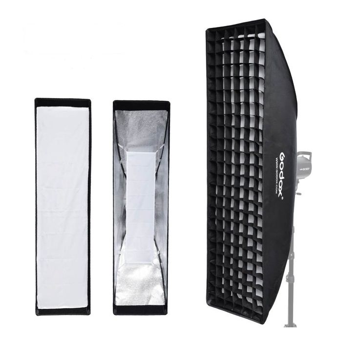 Godox 30x120cm Strip Honeycomb Grid Softbox Rectangle Softbox Bowens Mount Godox Softbox