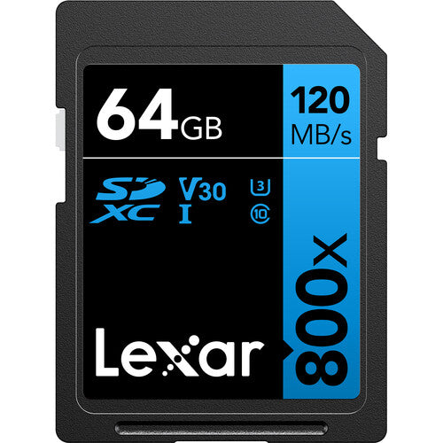 Lexar 64GB High-Performance 800x UHS-I SDXC Memory Card Lexar Flash Memory Cards