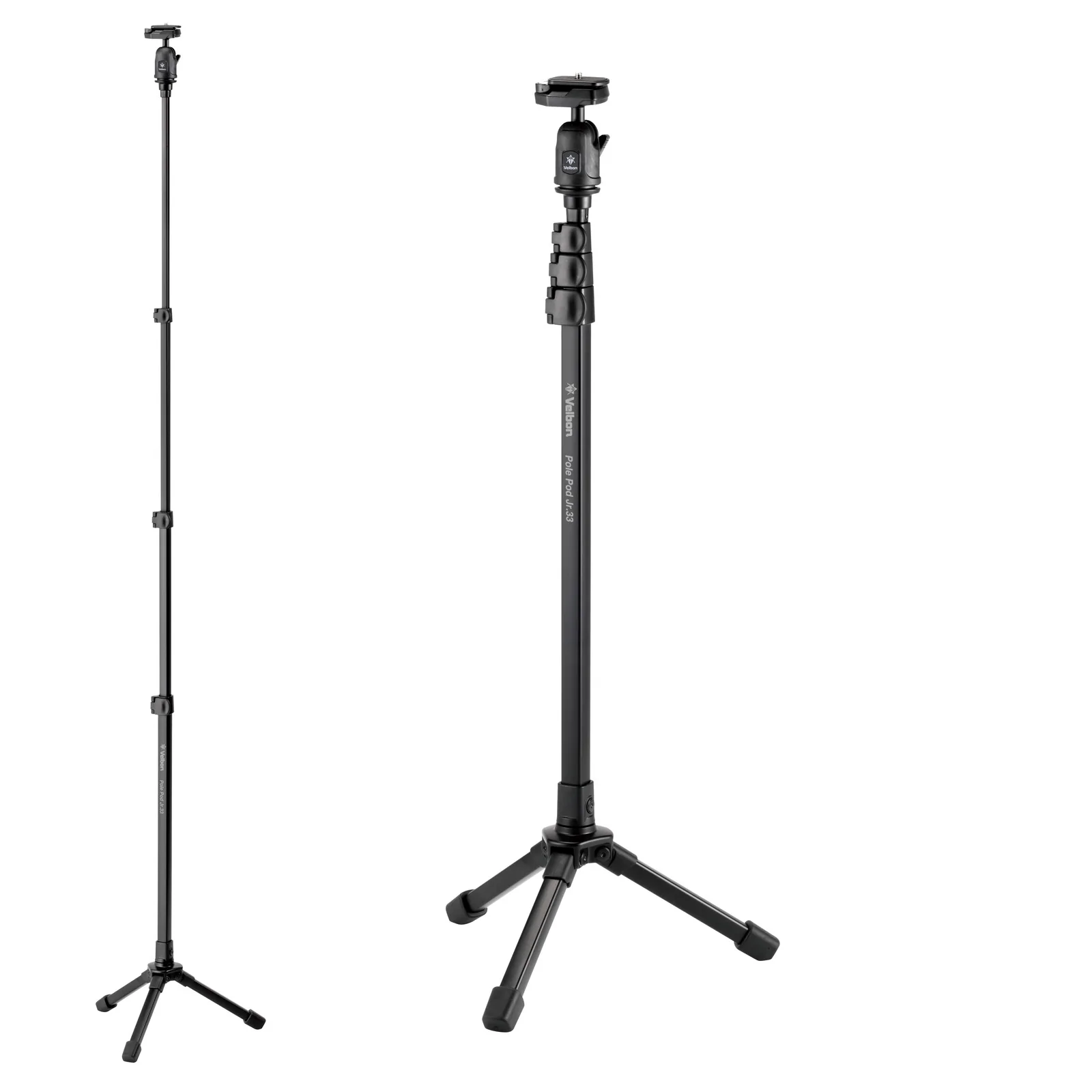 Velbon Pole Pod Jr. 33 (74-187cm) B-Head Velbon Video Tripod Kit
