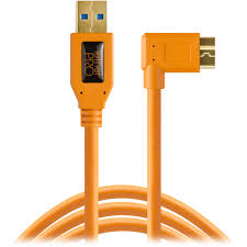 Tether Tools USB 3.0 Type-A Male to Micro-USB Right-Angle Male Cable (4.6m, Orange) TetherTools Tethering Device