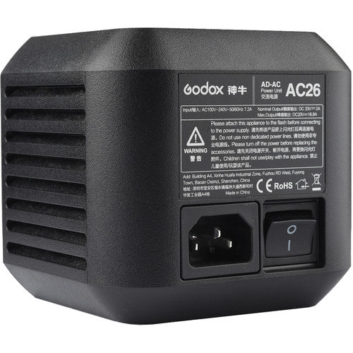 Godox AC26 Adapter for AD600Pro Witstro Outdoor Flash Godox AC Adaptor