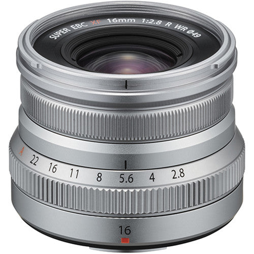 FUJIFILM XF 16mm f/2.8 R WR Silver Fujifilm Lens - Mirrorless Fixed Focal Length