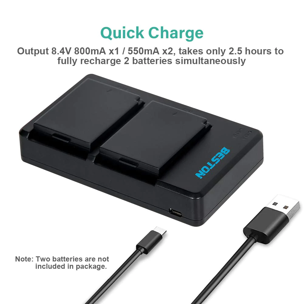 Beston LP-E10 2x Battery pack with charger for Canon Beston Rechargeable Batteries