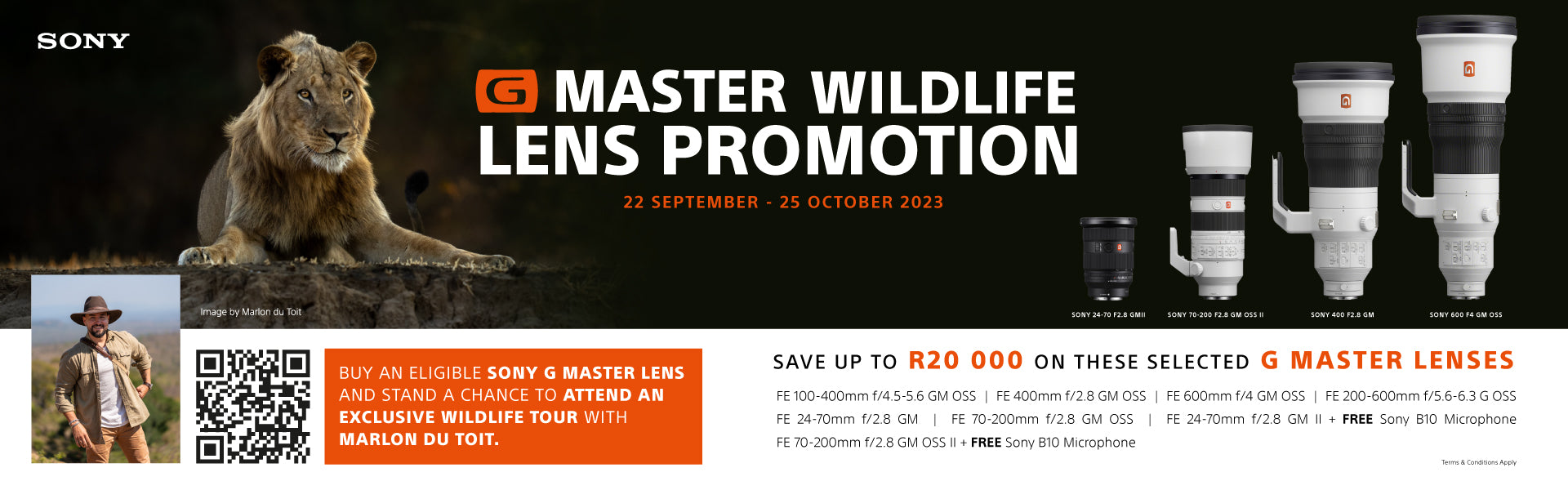 Sony G Master Wildlife Lens Promotion