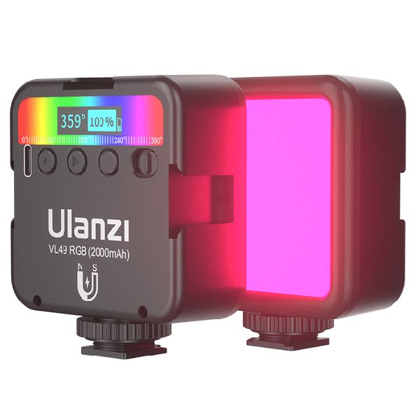 Ulanzi VL49 RGB Rechargeable Mini LED Video Light Black