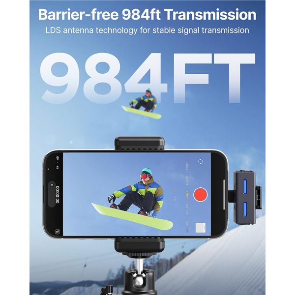 Boya BOYALINK 3-04 Button-Sized 2.4Ghz Wireless Microphone System for USB-C, Lightning & 3.5mm Devices