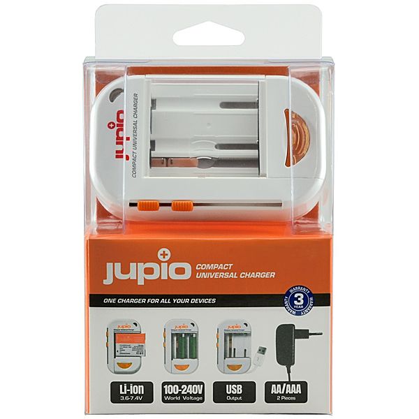 Jupio Compact Universal Charger (Li-Ion+AA+USB)