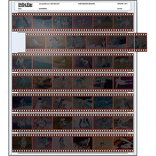 Print File Archival Sleeve for Negatives, 35mm, 7-Strips of 6-Frames (Single Sheet)