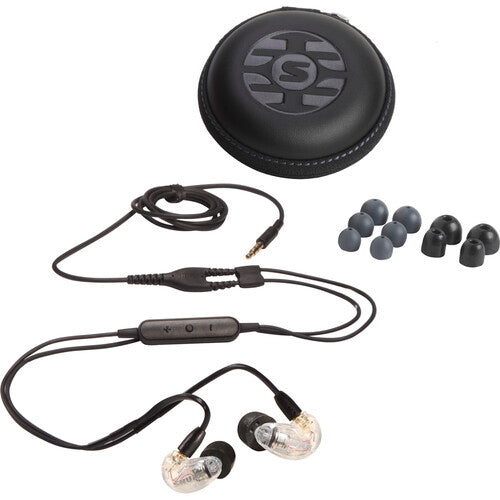 Shure SE215 Sound-Isolating In-Ear Stereo Earphones with RMCE-UNI Remote Mic Universal Cable (Clear) Shure Headphones