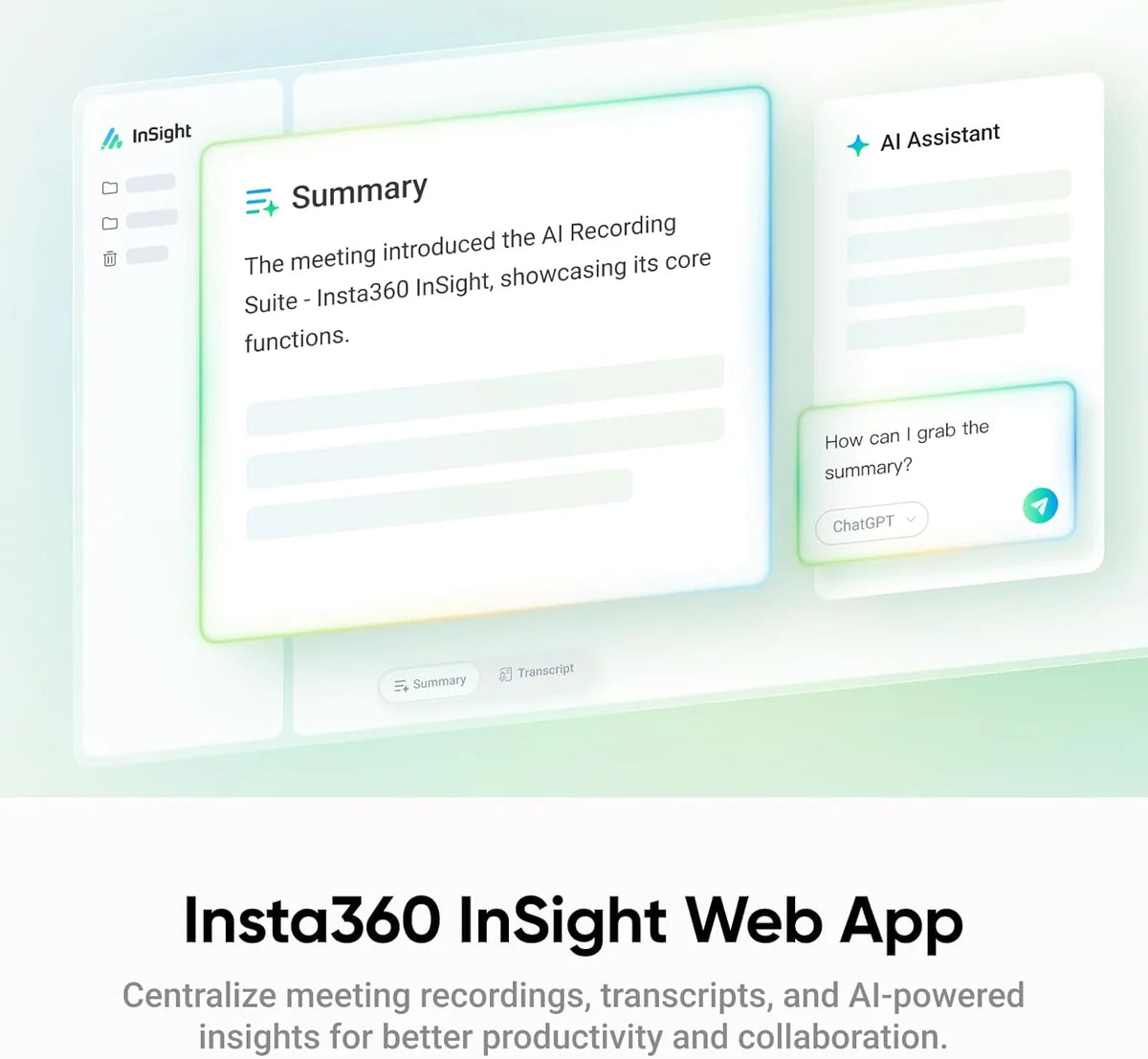 Insta360 Wave - AI Speakerphone - Standard Bundle - Arctic White